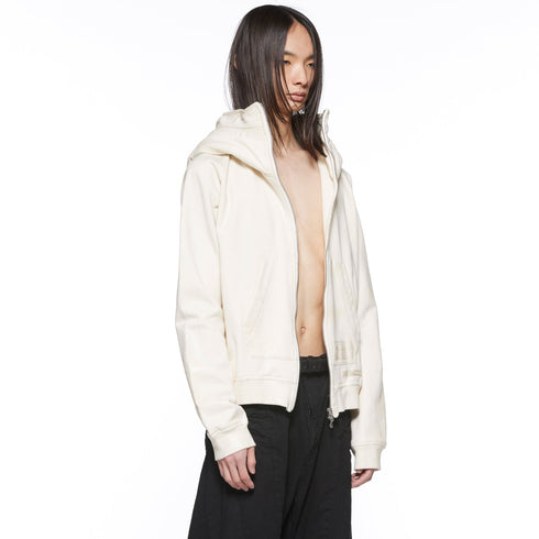 JULIUS 917CUM1 Ivory / Seamed Hoodie